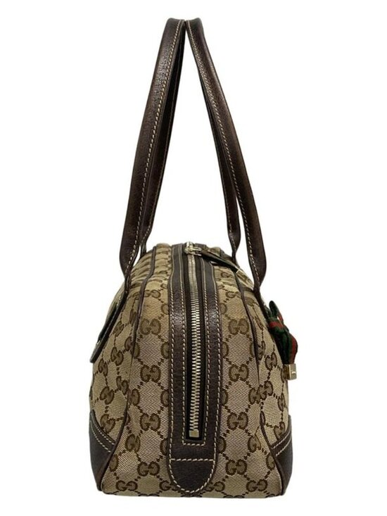 Gucci Shoulder Bag Prince GG Pattern Sherry Beige Dark Brown - Picture 2 of 15